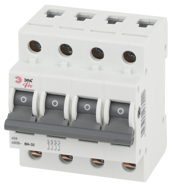 ЭРА Pro Выключатель нагрузки ВН-32 4P 40A (3/45/1260) Б0048888