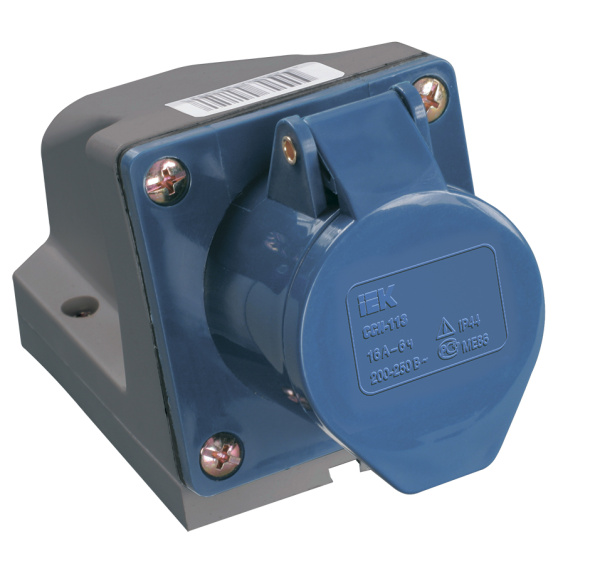 IEK Розетка 123 стационарная 2Р+РЕ 32А 220В IP44