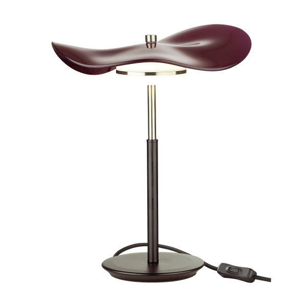 Купить Odeon Light 4857/10TL L-VISION ODL_EX21 никель/бордовый/стекло Настольная лампа LED 1*13W 4000K FLUENT