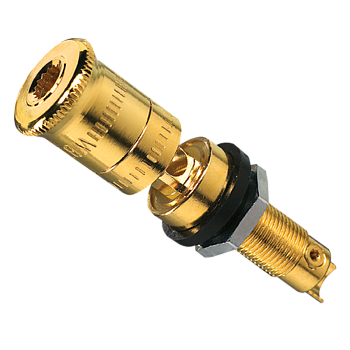 JUNG Мех Терминал High-End для аккустики с черным кольцом LPK63SW