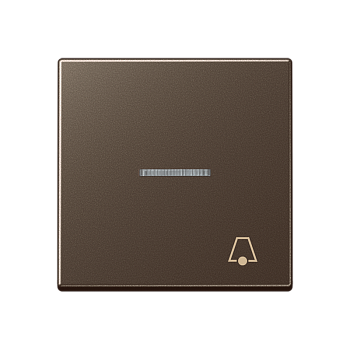 JUNG клавиша с символом звонок с линзой, мокка A590KO5KMO