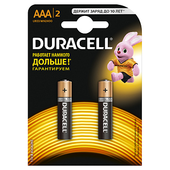 Duracell 5006609 Алкалиновая батарейка типа AAA  LR03 / MN 2400 LR03-2BL BASIC CN Б0026812