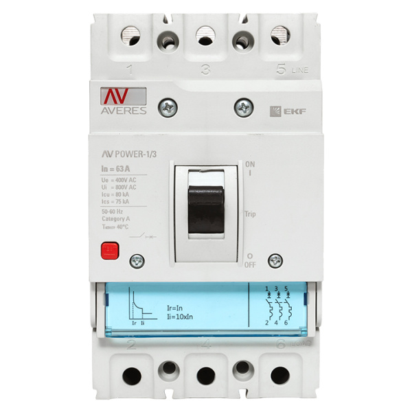 Купить EKF Averes Автоматический выключатель AV POWER-1/3  63А 80kA TR