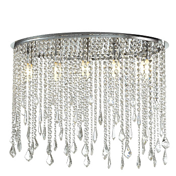 Favourite Rain Хром/Прозрачный Светильник потолочный 5*E14*40W 1692-5C