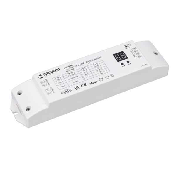 Arlight INTELLIGENT Диммер DALI-202-36W-MIX-DT8-700-NF-SUF (230V, 700mА) (INTELLIGENT Пластик) 031825