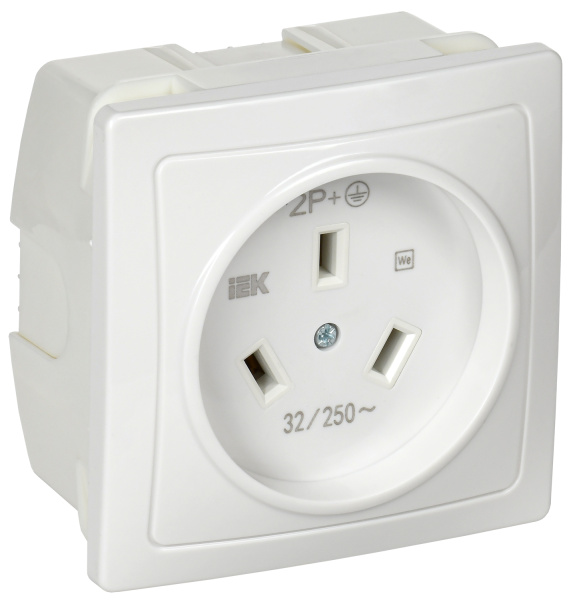 IEK Розетка разборная для плиты с з/к с/у 32А белая Рпл11-К