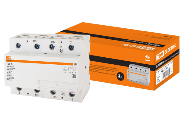 TDM Контактор модульный КМ100/4-100 2НО;2НЗ SQ0213-0023