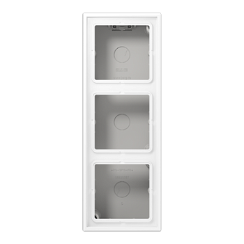 JUNG LS 990 Белый матовый Коробка накладного монтажа 3 поста, с встроенной рамкой LS583AWWM