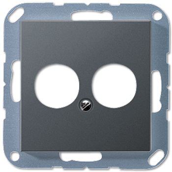 JUNG крышка для 2-х гнезд, матовый антрацит A562-2BFANM