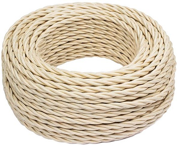BIRONI Песочное золото матовый Витой провод 3*0,75 10м B1-432-719-10