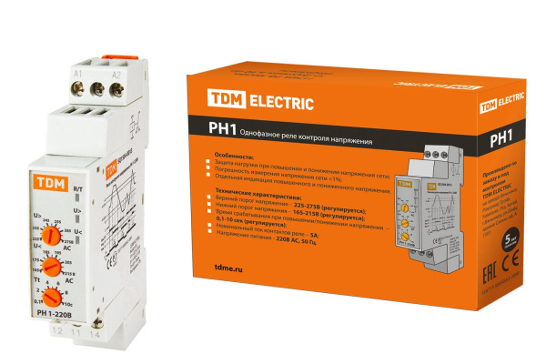 TDM Реле напряжения 1ф РН 1-220В SQ1504-0013