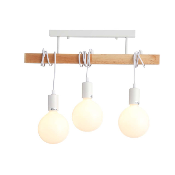 Evoluce SL1142.503.03 Светильник потолочный Белый, Светлое дерево E27 3*60W