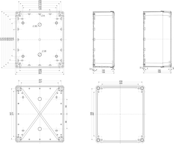 Купить SE Sarel Коробка пластиковая 341X291X128 ABS NSYTBS342912