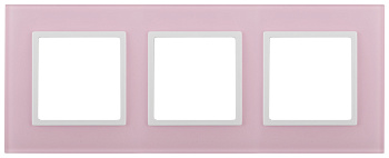 ЭРА 14-5103-30 Elegance Розовый/белый Стекло Рамка 3-ая