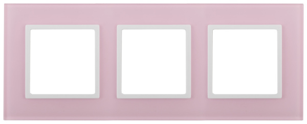 ЭРА 14-5103-30 Elegance Розовый/белый Стекло Рамка 3-ая