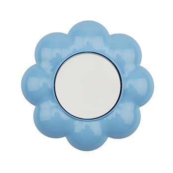 Kranz Выключатель одноклавишный HAPPY с/у, Цветок, белый/голубой KR-78-0626