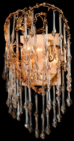 Wertmark WE187.02.301 Бра Золото/Янтарный E14 2*40W