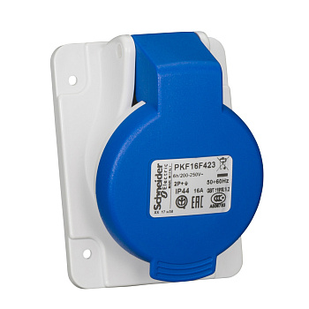 SE PratiKa Розетка скрытой установки, угловая, винтовой зажим, 16А 2P+E IP44 220В PKF16F423 SE PratiKa Розетка скрытой установки, угловая, винтовой зажим, 16А 2P+E IP44 220В PKF16F423