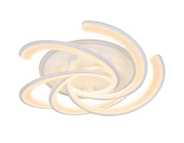 Ambrella Потолочный светодиодный светильник с пультом и подсветкой FA505/5 WH белый 180W+38W D600*170 (ПДУ РАДИО 2.4)