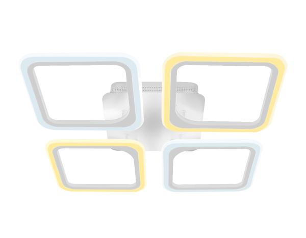 Ambrella Потолочный светодиодный светильник с пультом FA4375/4 WH белый 4200K/3000K+6400K/6400K+3000K 73W 530*530*75 (ПДУ ИК)