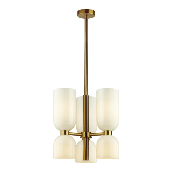 Odeon Light 4798/6 MIDCENT ODL21 213 Бронзовый/белый Люстра E14 6*60W ORINOCO