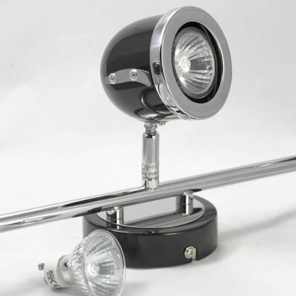 Lussole S.R.L Металл Черный / хром Металл Светильник настенно-потолочный GU10 5,5W GRLSN-3121-03 Купить Lussole S.R.L Металл Черный / хром Металл Светильник настенно-потолочный GU10 5,5W GRLSN-3121-03