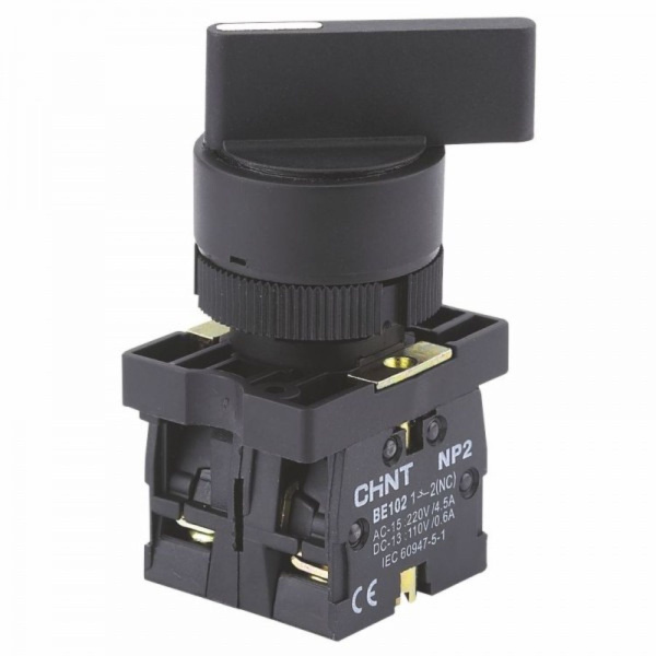 CHINT Переключатель NP2-EJ21, 2 положения с фиксацией, 1НО IP40