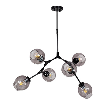 Favourite Bolos Черная/Прозрачная Люстра 6*E27*40W 1742-6P