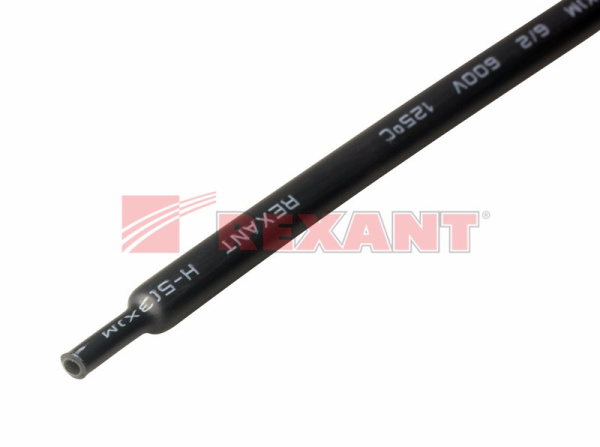 Купить Клеевая 6.0 / 2.0мм (3:1) 1м термоусадка черная Rexant 20-6008