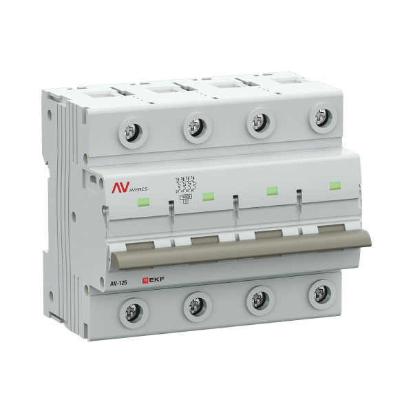 Выключатель автоматический AV-125 4P 63A (C) 10kA EKF AVERES mcb125-4-63C-av