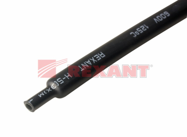 Купить Клеевая 12.0 / 4.0мм (3:1) 1м термоусадка черная Rexant 21-2008