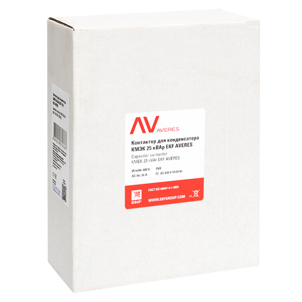 Купить EKF Averes Контактор для конденсатора КМЭК 25 кВАр 230В 1NО