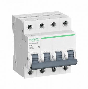 Systeme Electric City9 Set Автоматический выключатель (АВ) B 50А 4P 4.5kA 400В C9F14450