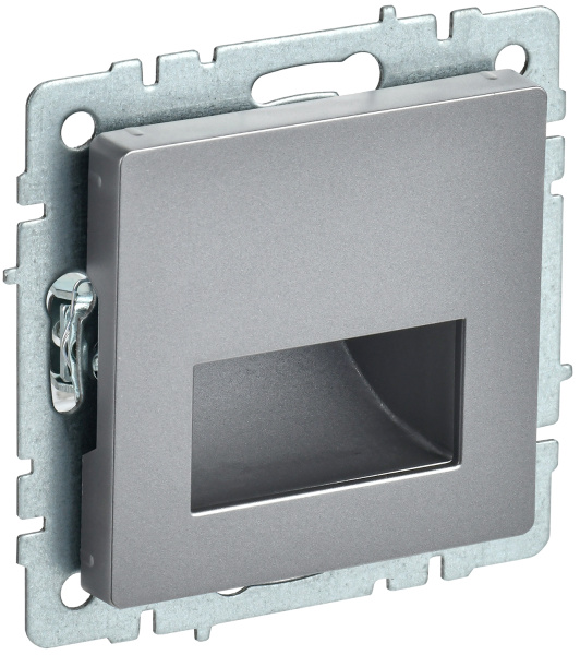 IEK BRITE BASE Сталь Подсветка LED встраиваемая ПЛ20-БрС сталь