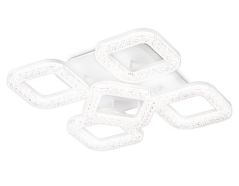 Ambrella Светильник потолочный светодиодный с пультом FA3914/4+1 WH белый 80W 3000K/4200K/6400K 380*380*110 (ПДУ РАДИО 2.4G)