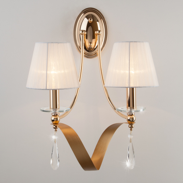 Eurosvet Классическое бра с абажурами 60063/2 золото 00000082086