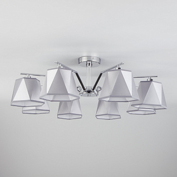 Eurosvet Потолочная люстра с абажурами 60076/8 хром 00000085979