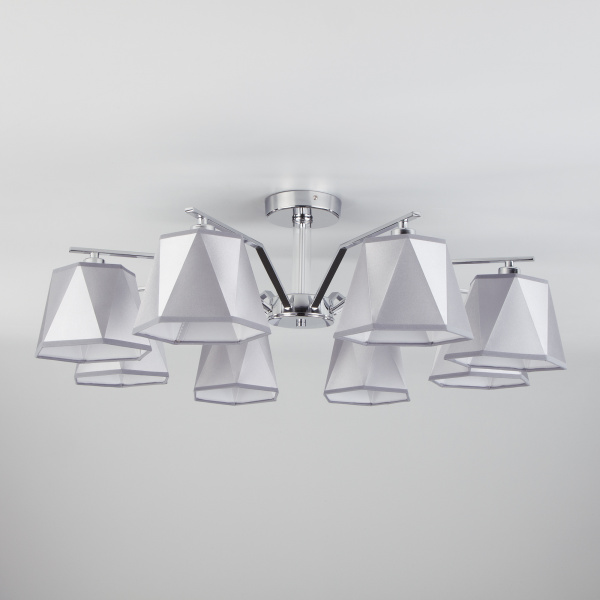 Eurosvet Потолочная люстра с абажурами 60076/8 хром 00000085979