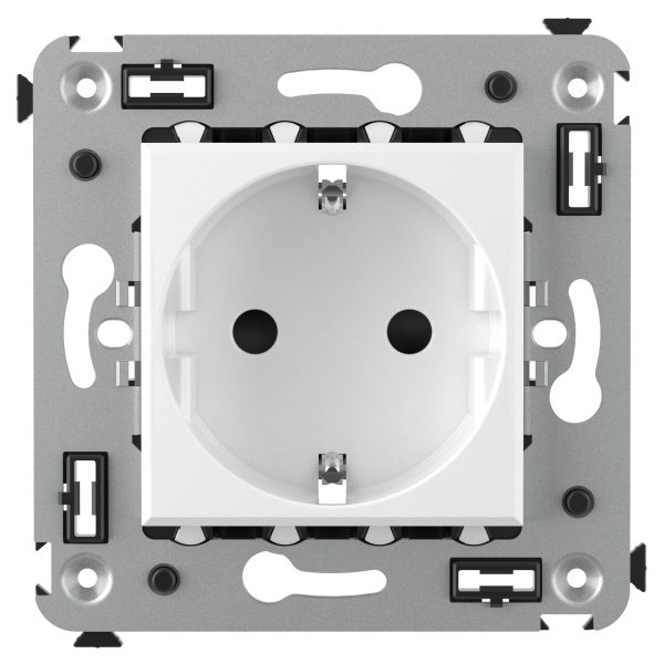 Купить DKC Розетка в стену, 2P+E, с з/ш, "Avanti", "Белое облако"