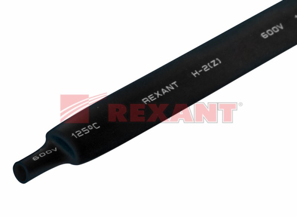 Купить 9.0 / 4.5 мм 1м термоусадка черная Rexant 20-9006