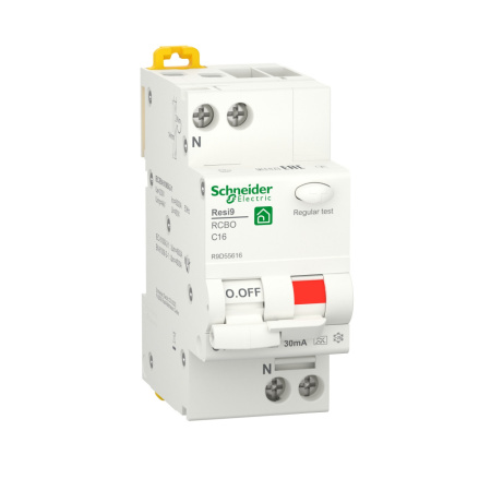 SE RESI9 Автоматический выключатель дифференциального тока (ДИФ) 1P+N С 16А 6000A 30мА тип A R9D55616
