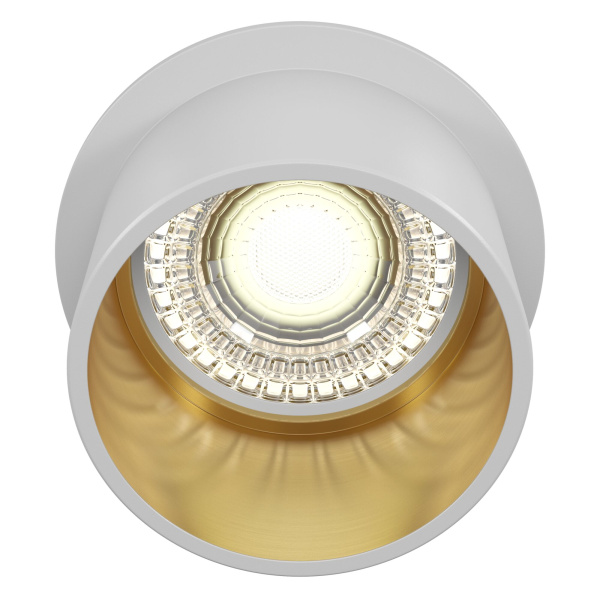 Купить Maytoni Downlight Reif Белый с Золотом Встраиваемый светильник DL050-01WG