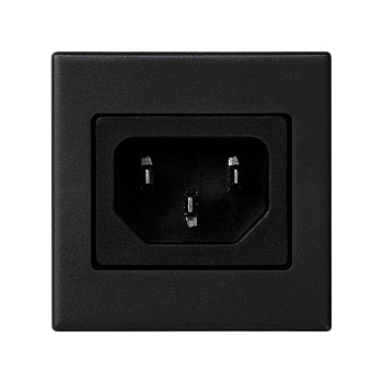 Simon Connect Графит Плата c 1-м разъёмом папа IEC320, 45х45мм K305A-14