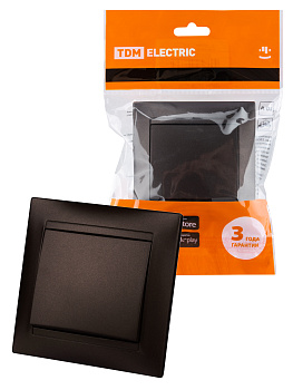 TDM Выключатель 1 кл. 10А шоколад "Лама" SQ1815-0501