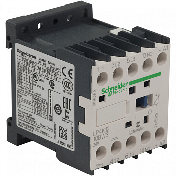 SE Contactors K Telemecanique Контактор 20A, 3НО сил.конт. 1НО доп.контакт катушка 24V DС LP4K1210BW3