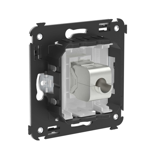 Купить DKC Компьютерная розетка RJ-45 без шторки в стену, кат.5e одинарная экранированная, "Avanti", "Белое облако"