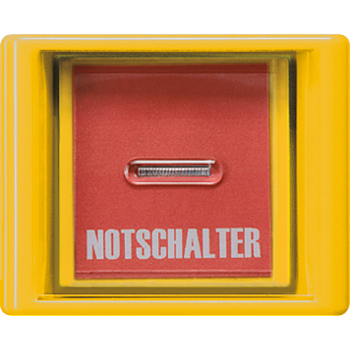 JUNG Клавиша с прозрачной крышкой для всех встраиваемых выключателей и кнопок желтая AS561GLGE