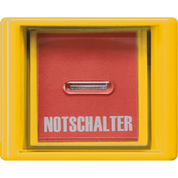 JUNG Клавиша с прозрачной крышкой для всех встраиваемых выключателей и кнопок желтая AS561GLGE