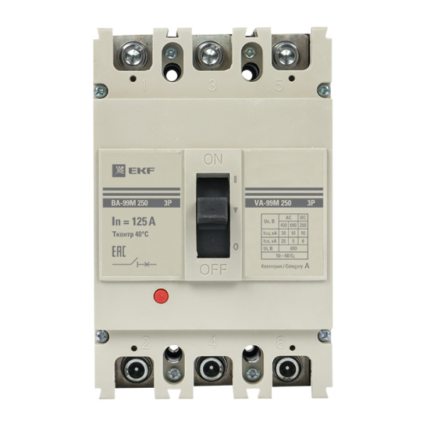 Купить EKF PROxima Автоматический выключатель ВА-99М 250/125А 3P 35кА