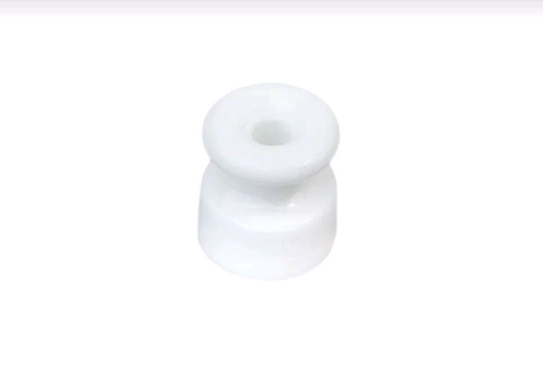 BIRONI Изолятор для наружного монтажа, керамика, цвет белый  (50 шт/уп) R-IZ-21-50